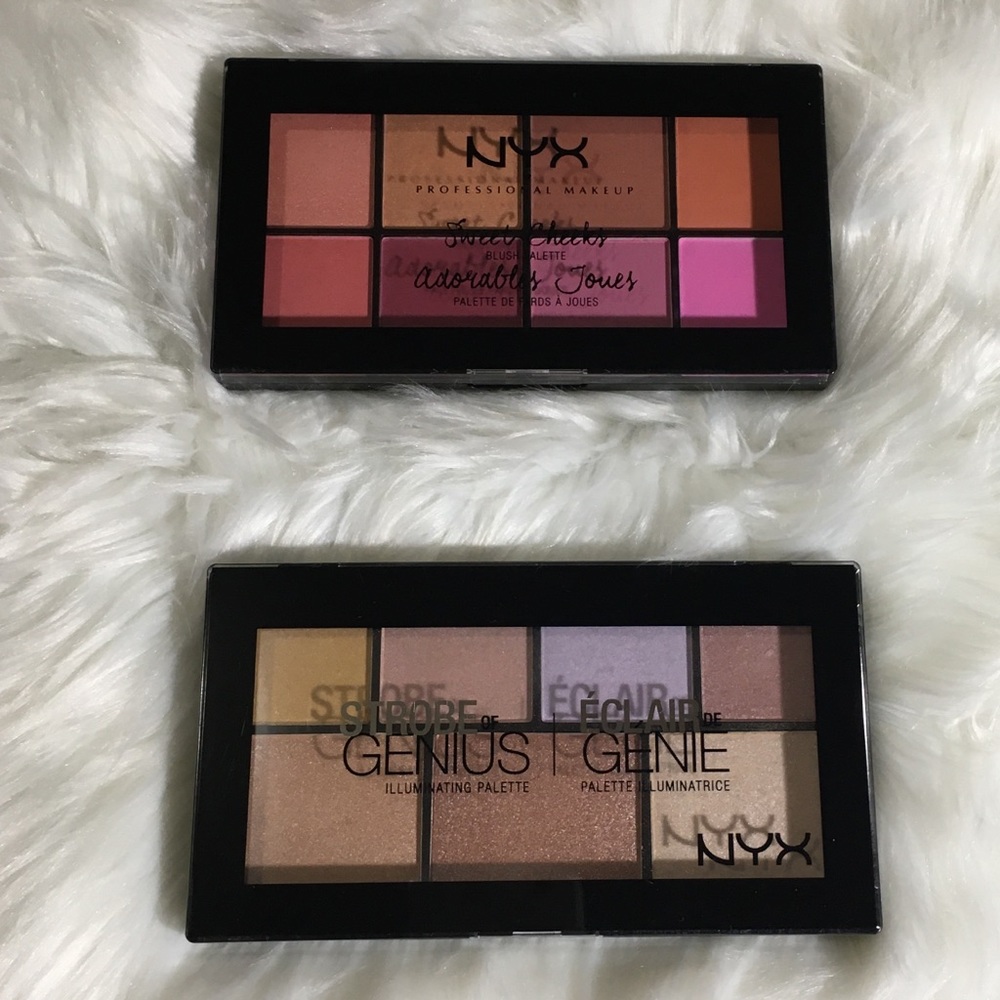 Set of NYX Face Palettes (Highlighter & Blush)
